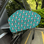 Cartoon Boston Terrier Pattern Print Car Side Mirror Covers