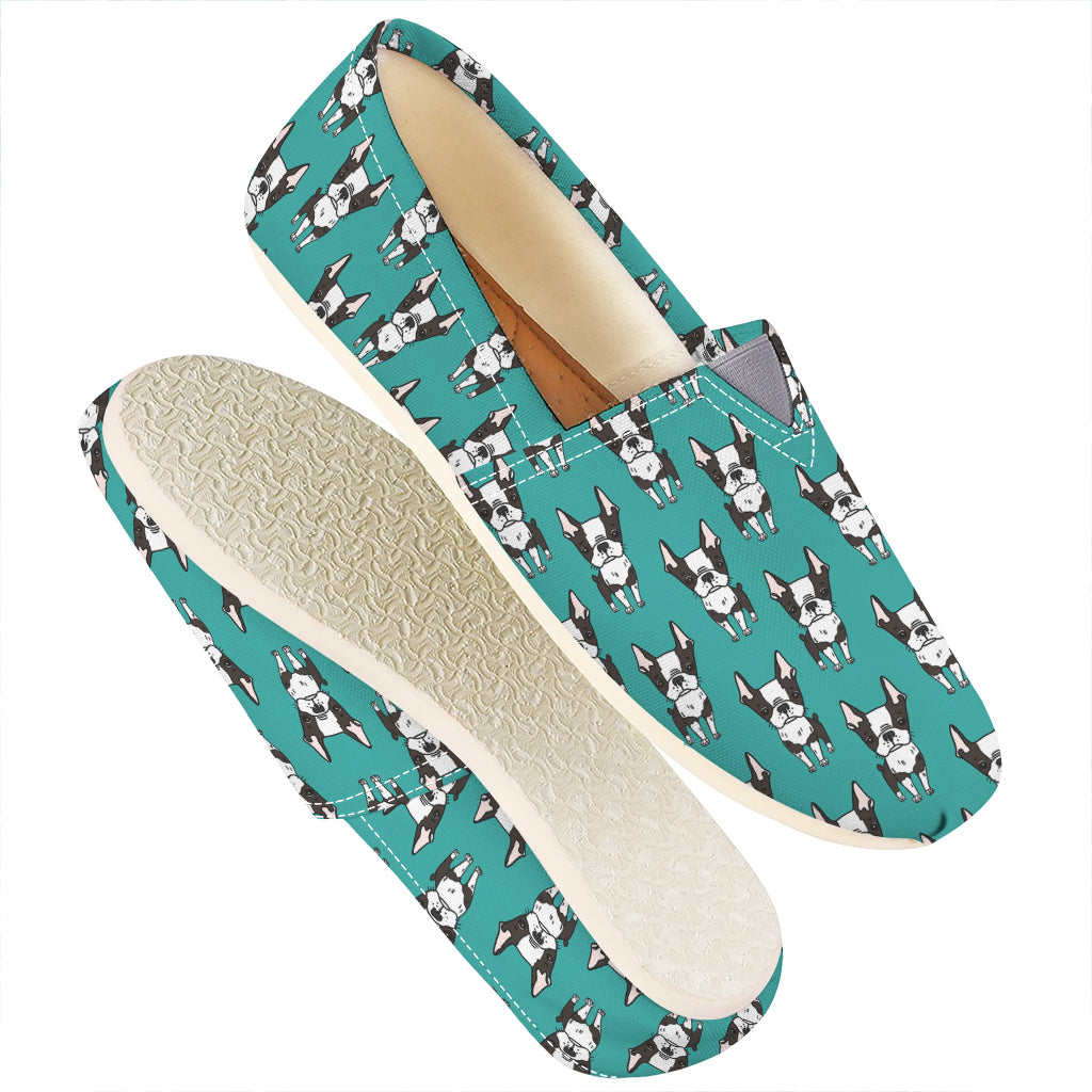 Cartoon Boston Terrier Pattern Print Casual Shoes