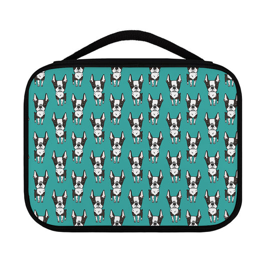 Cartoon Boston Terrier Pattern Print Classic Bible Case