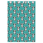 Cartoon Boston Terrier Pattern Print Curtain