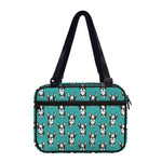 Cartoon Boston Terrier Pattern Print Double Strap Bible Bag