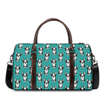 Cartoon Boston Terrier Pattern Print Duffle Bag