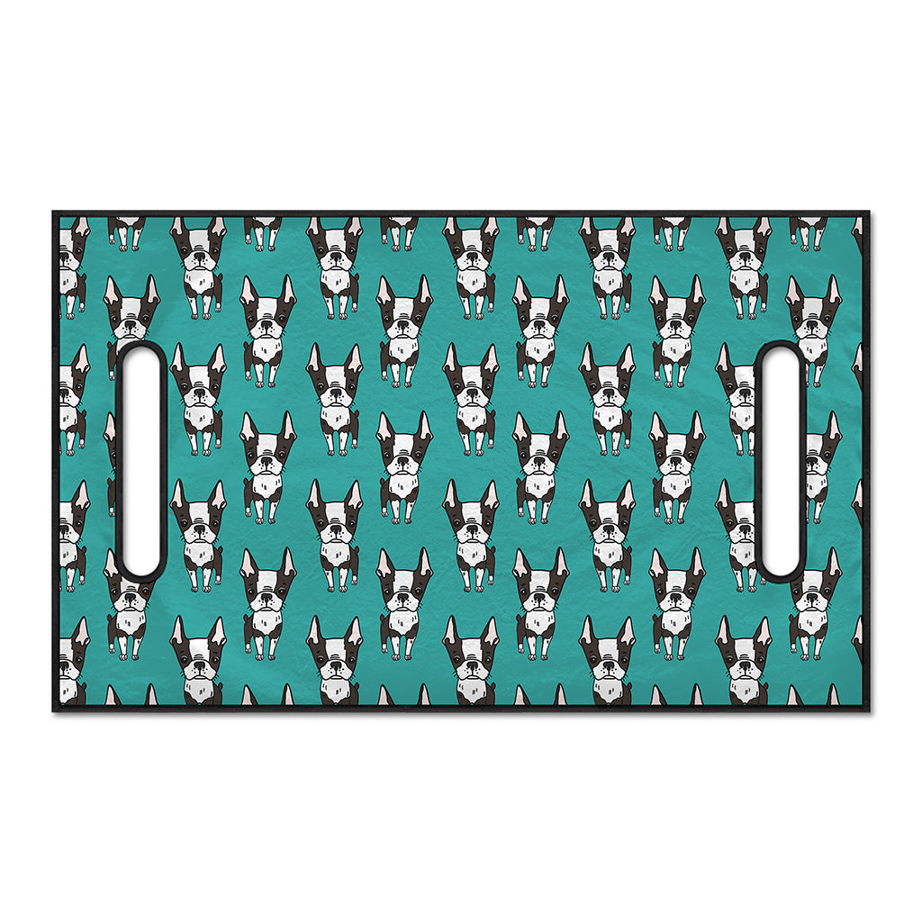 Cartoon Boston Terrier Pattern Print Golf Cart Seat Cover
