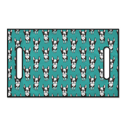 Cartoon Boston Terrier Pattern Print Golf Cart Seat Cover