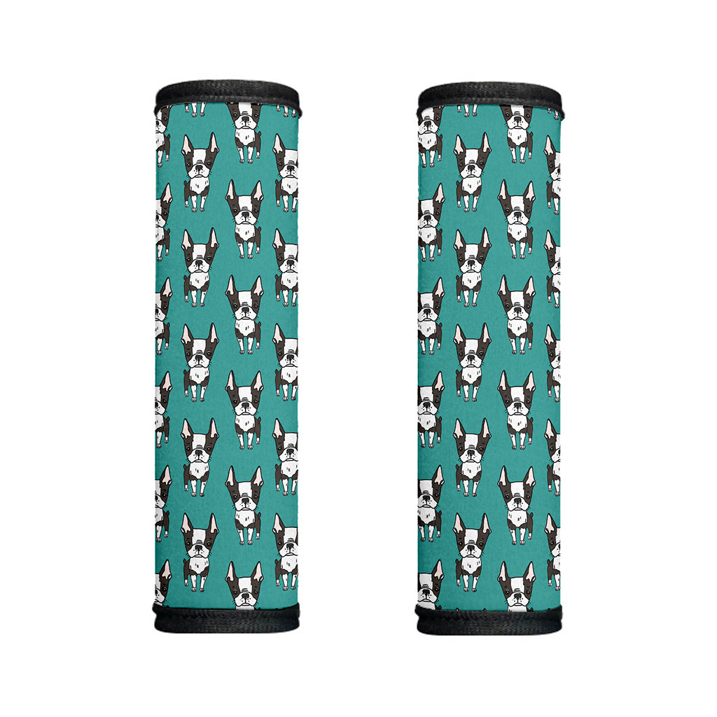 Cartoon Boston Terrier Pattern Print Handle Covers