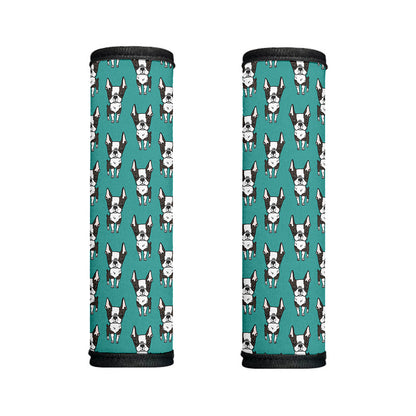 Cartoon Boston Terrier Pattern Print Handle Covers