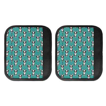 Cartoon Boston Terrier Pattern Print Handle Covers