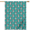 Cartoon Boston Terrier Pattern Print House Flag