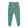 Cartoon Boston Terrier Pattern Print Jogger Pants