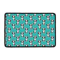 Cartoon Boston Terrier Pattern Print Kitchen Mat