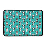Cartoon Boston Terrier Pattern Print Kitchen Mat