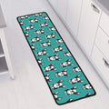 Cartoon Boston Terrier Pattern Print Long Kitchen Mat