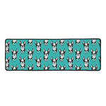 Cartoon Boston Terrier Pattern Print Long Kitchen Mat