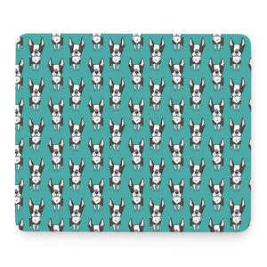 Cartoon Boston Terrier Pattern Print Mouse Pad