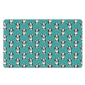 Cartoon Boston Terrier Pattern Print Polyester Doormat