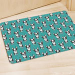 Cartoon Boston Terrier Pattern Print Polyester Doormat