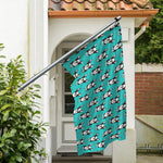 Cartoon Boston Terrier Pattern Print Polyester Flag