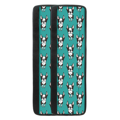 Cartoon Boston Terrier Pattern Print Refrigerator Handle Covers