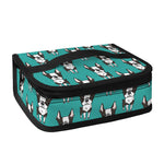 Cartoon Boston Terrier Pattern Print Small Lunch Bag
