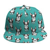 Cartoon Boston Terrier Pattern Print Snapback Cap