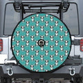 Cartoon Boston Terrier Pattern Print Tire Cover With Camera Hole