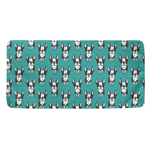 Cartoon Boston Terrier Pattern Print Towel