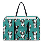 Cartoon Boston Terrier Pattern Print Utility Tote Bag