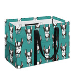 Cartoon Boston Terrier Pattern Print Utility Tote Bag