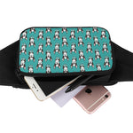 Cartoon Boston Terrier Pattern Print Waist Bag