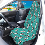 Cartoon Boston Terrier Pattern Print Waterproof Car Seat Cover