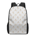 Cartoon Bull Terrier Pattern Print 17 Inch Backpack