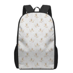 Cartoon Bull Terrier Pattern Print 17 Inch Backpack