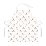 Cartoon Bull Terrier Pattern Print Adjustable Apron