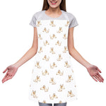 Cartoon Bull Terrier Pattern Print Adjustable Apron
