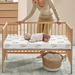 Cartoon Bull Terrier Pattern Print Baby Crib Sheet