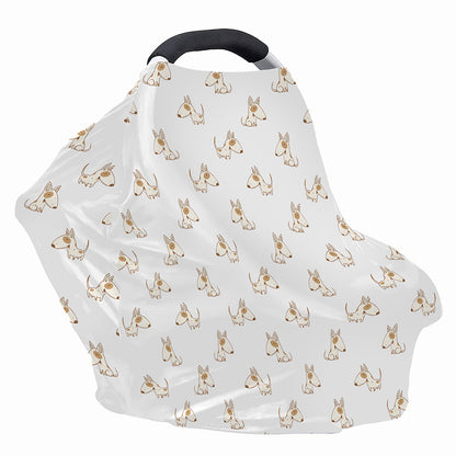 Cartoon Bull Terrier Pattern Print Baby Seat Cover