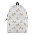 Cartoon Bull Terrier Pattern Print School Backpack