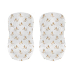 Cartoon Bull Terrier Pattern Print Bar Stool Covers