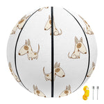 Cartoon Bull Terrier Pattern Print Basketball