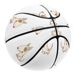 Cartoon Bull Terrier Pattern Print Basketball