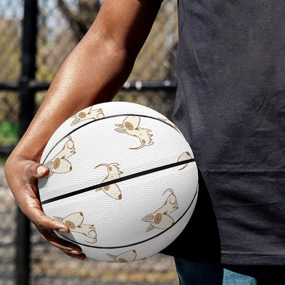 Cartoon Bull Terrier Pattern Print Basketball