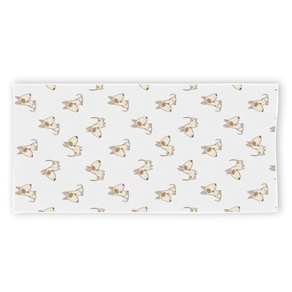 Cartoon Bull Terrier Pattern Print Beach Towel