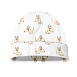 Cartoon Bull Terrier Pattern Print Beanie