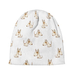 Cartoon Bull Terrier Pattern Print Beanie