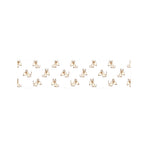 Cartoon Bull Terrier Pattern Print Bed Runner