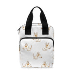 Cartoon Bull Terrier Pattern Print Bible Tote Bag