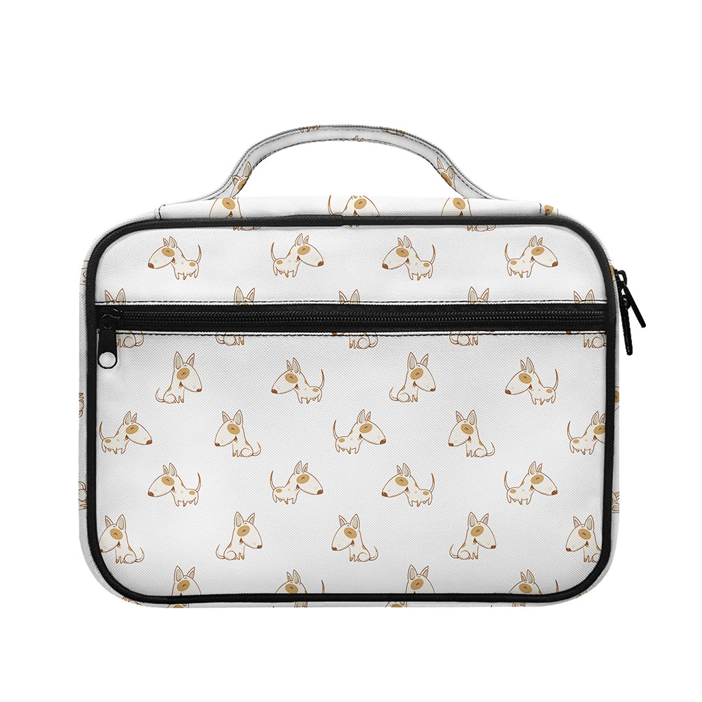 Cartoon Bull Terrier Pattern Print Briefcase Bible Bag
