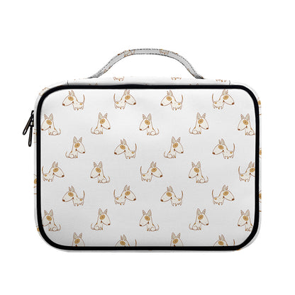Cartoon Bull Terrier Pattern Print Briefcase Bible Bag