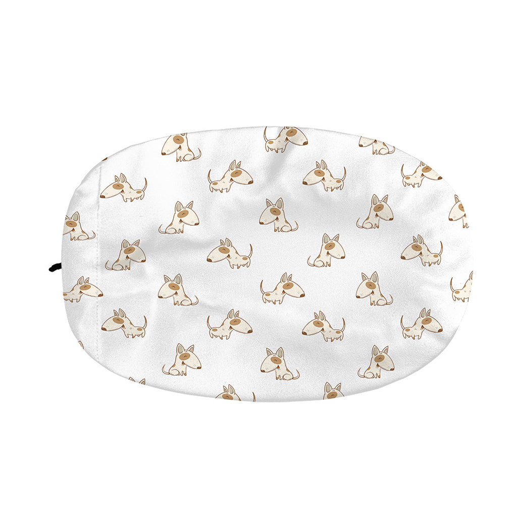 Cartoon Bull Terrier Pattern Print Car Side Mirror Covers
