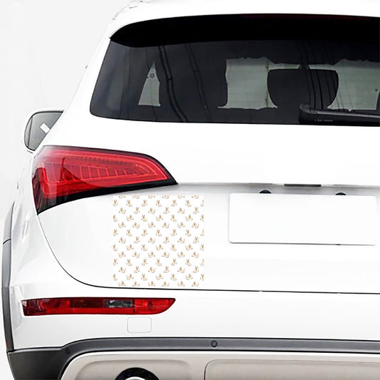Cartoon Bull Terrier Pattern Print Car Sticker